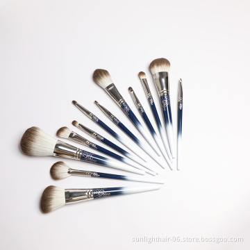 12pcs Brush Make Up Set Professional make up brush kit 2021 Edge Eyebrow Brush Professional Imitated wool ABS handle